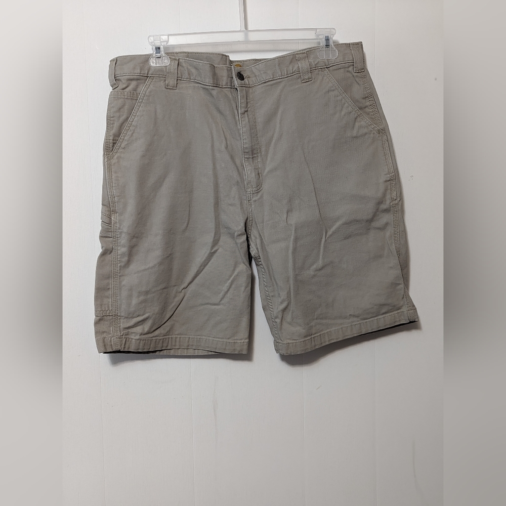 Men's Carhartt Size 40 Cargo Utility Work Wear Shorts Relaxed Fit Tan